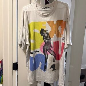 Playboy Sexy Graphic Tee in Yellow, Pink, and Blue